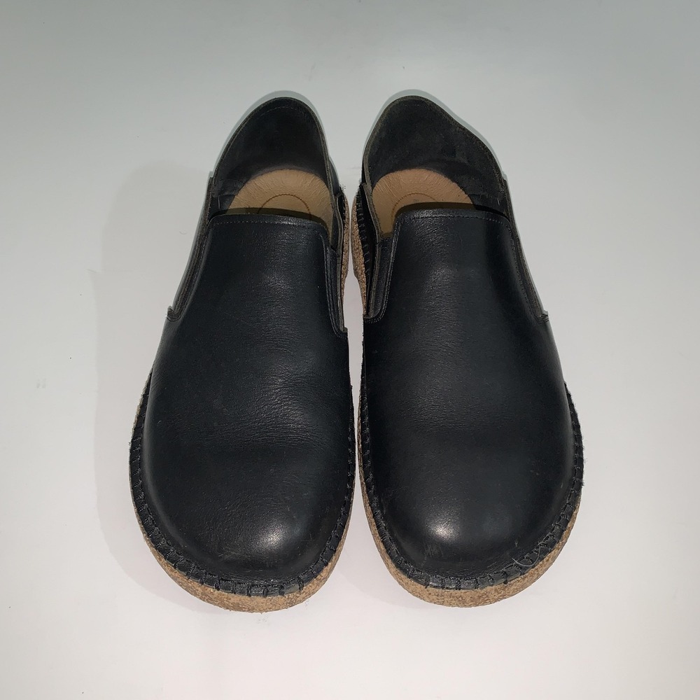 Birkenstock Shoes Mens Size 10 Black Leather Slip On Clog Comfort EU 43 - Picture 4 of 11